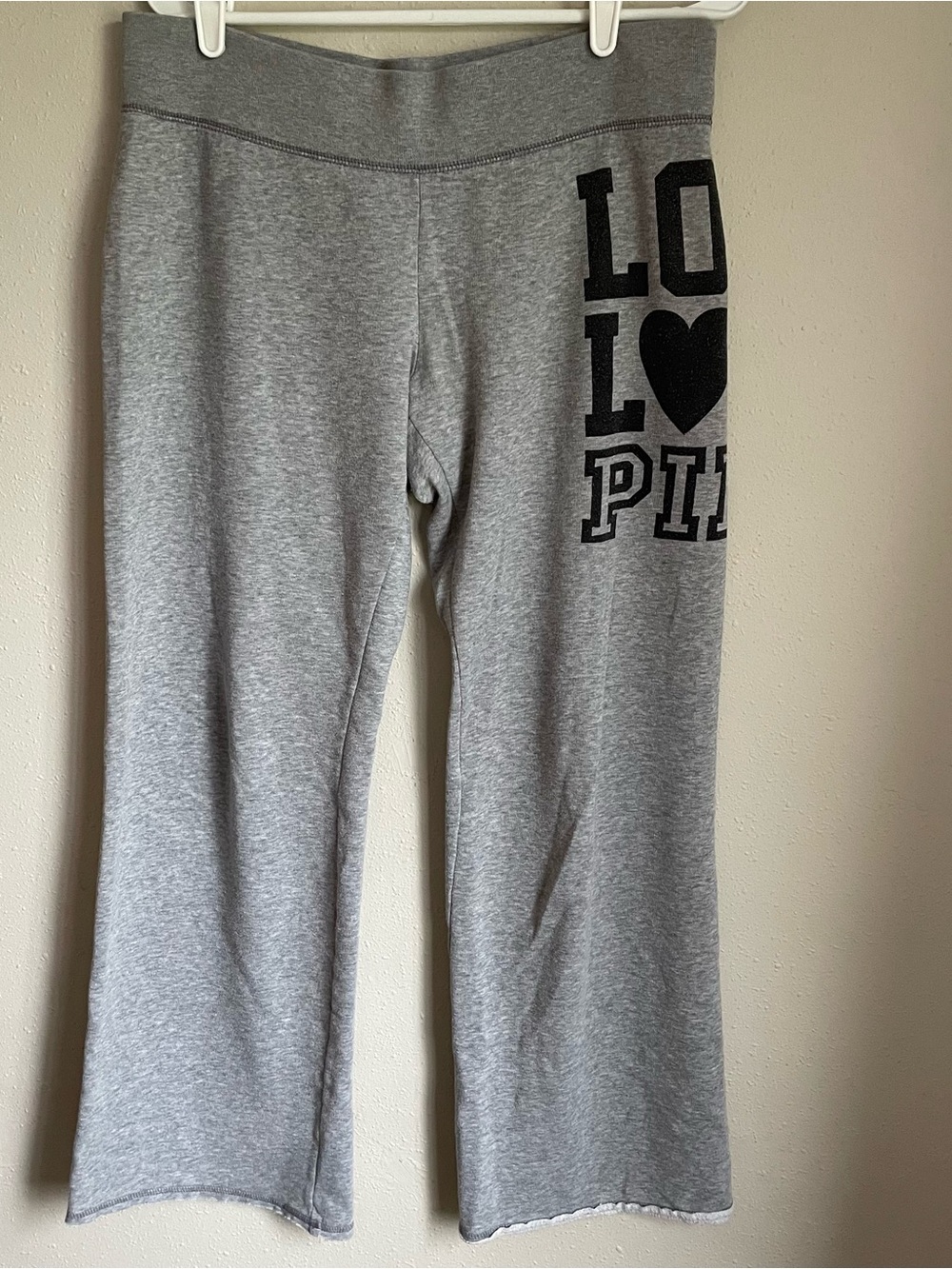Vintage Y2K Grey 'LOVE PINK' Lounge Pants